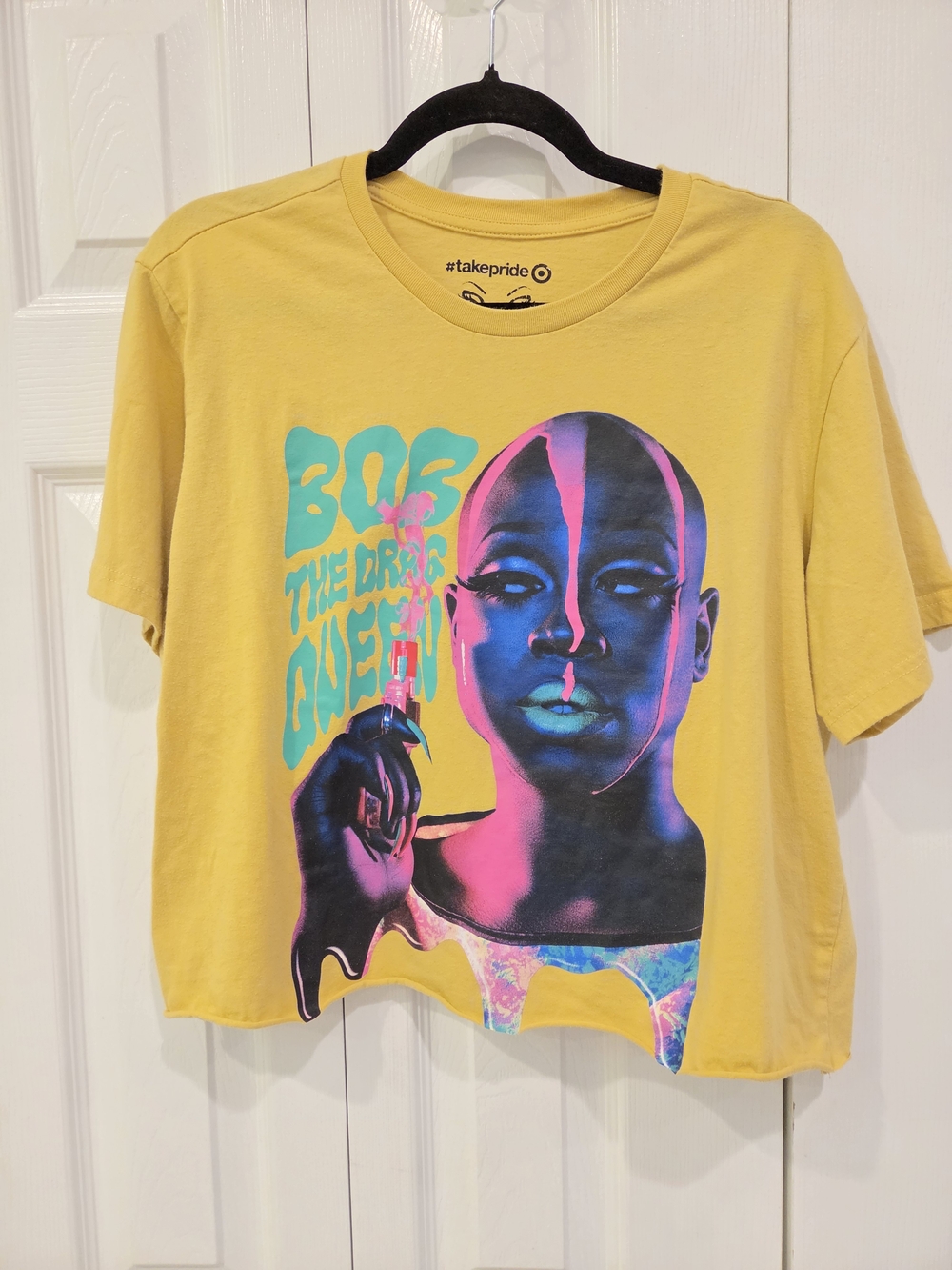 Bob The Drag Queen Yellow Graphic Crop Tee